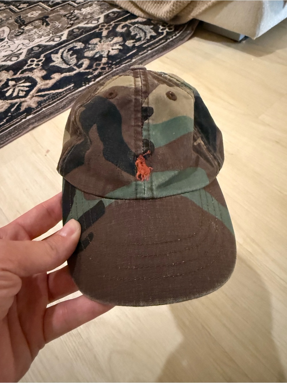 Polo by Ralph Lauren Camouflage Cap with Olive & Brown Tones
